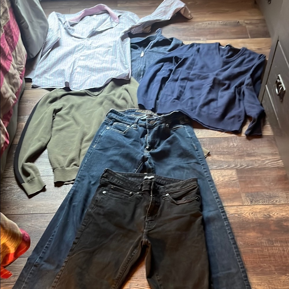 Mens Set - Shirts, Sweaters, and Jeans
